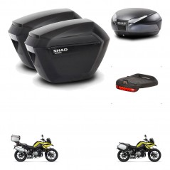 SHAD Baul SH48 + soporte montaje maletas sh23 accesorios DARK GREY PREMIUM KIT-464634