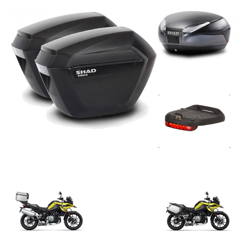 SHAD SH48 trunk + mounting bracket sh23 suitcases accessories DARK GREY PREMIUM KIT-464634