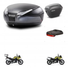 SHAD SH23 alu suitcases + mounting bracket SH48 trunk accessories DARK GREY PREMIUM KIT-464637