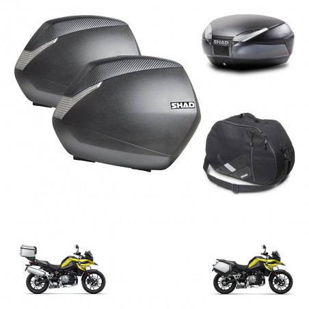 SHAD Baul SH48 + soporte montaje maletas SH36 accesorios DARK GREY PREMIUM KIT-464638