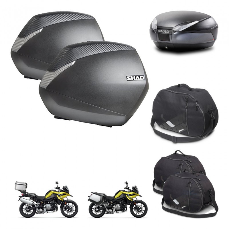 SHAD Baul SH48 + soporte montaje maletas SH36 accesorios DARK GREY PREMIUM KIT-464639