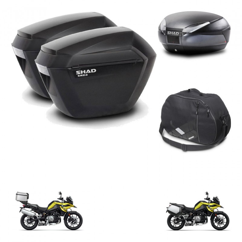 SHAD Baul SH48 + soporte montaje maletas sh23 accesorios DARK GREY PREMIUM KIT-464640