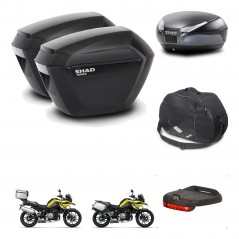 SHAD Baul SH48 + soporte montaje maletas sh23 accesorios DARK GREY PREMIUM KIT-464646