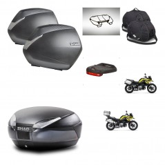 SHAD Baul SH48 + soporte montaje maletas SH36 accesorios DARK GREY PREMIUM KIT-464657