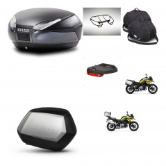 SHAD Maletas SH35 PREMIUM + soporte montaje baul SH48 accesorios DARK GREY KIT-464660