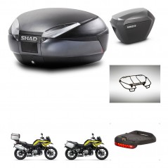 SHAD SH23 alu suitcases + mounting bracket SH48 trunk accessories DARK GREY PREMIUM KIT-464661