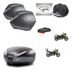 SHAD Baul SH48 + soporte montaje maletas SH36 accesorios DARK GREY PREMIUM KIT-464668