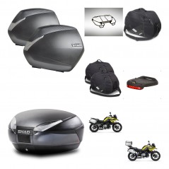 SHAD SH48 trunk + mounting bracket SH36 suitcases accessories DARK GREY PREMIUM KIT-464669