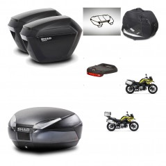 SHAD SH48 trunk + mounting bracket sh23 suitcases accessories DARK GREY PREMIUM KIT-464670