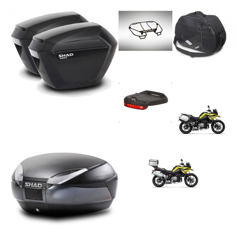 SHAD SH48 trunk + mounting bracket sh23 suitcases accessories DARK GREY PREMIUM KIT-464670