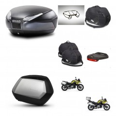 SHAD SH35 PREMIUM suitcases + mounting bracket SH48 trunk accessories DARK GREY KIT-464672