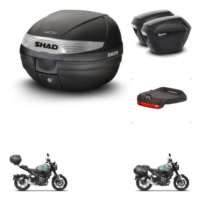 SHAD Maletas sh23 + soporte montaje baul SH29 accesorios KIT-464684