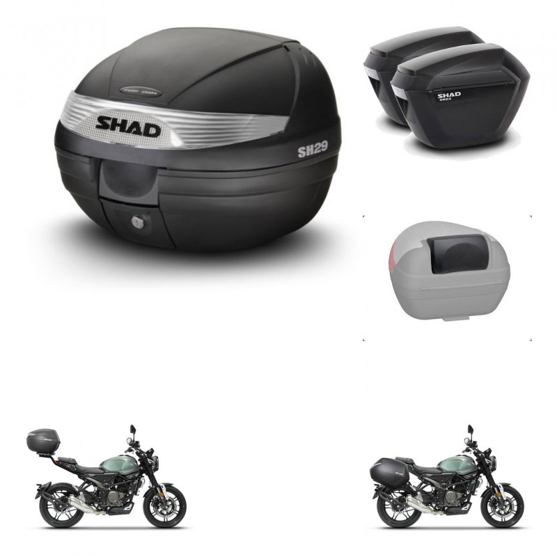 SHAD SH23 suitcases + mounting bracket SH29 trunk accessories KIT-464686