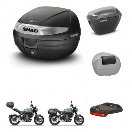 SHAD Maletas sh23 alu + soporte montaje baul SH29 accesorios KIT-464689