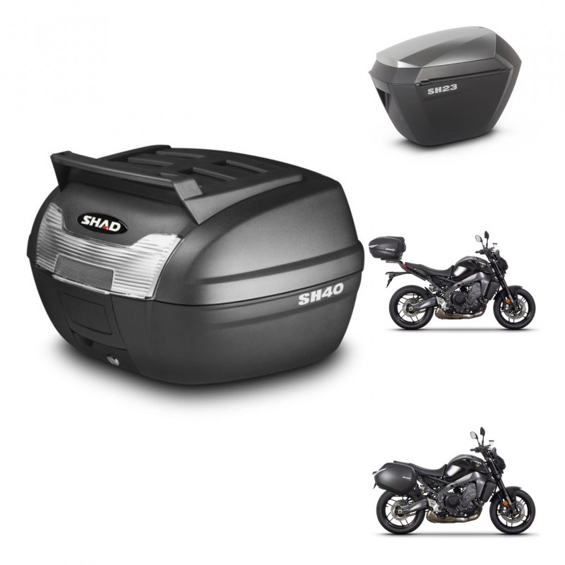 SHAD Maletas sh23 alu + soporte montaje baul SH40 parrilla superior KIT-464739