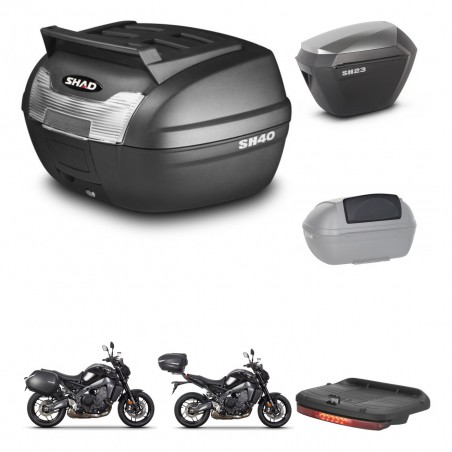 SHAD Maletas sh23 alu + soporte montaje baul SH40 parrilla superior accesorios KIT-464745