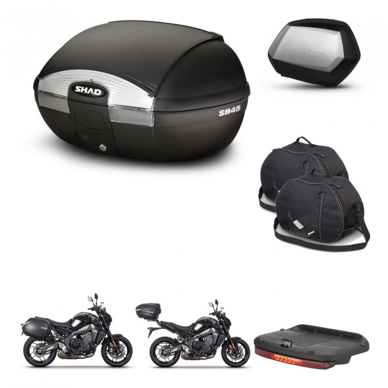 SHAD Maletas SH35 PREMIUM + soporte montaje baul SH45 accesorios KIT-464764
