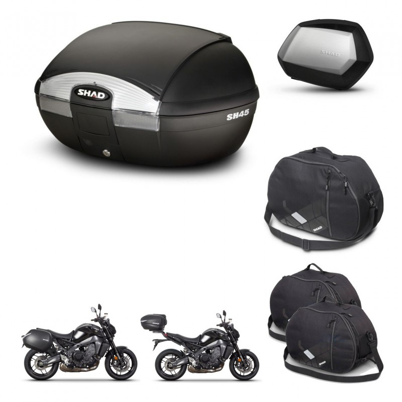 SHAD SH35 PREMIUM suitcases + mounting bracket SH45 trunk accessories KIT-464770