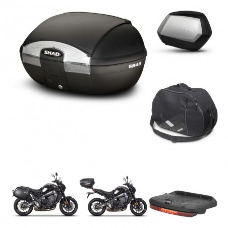 SHAD Maletas SH35 PREMIUM + soporte montaje baul SH45 accesorios KIT-464775