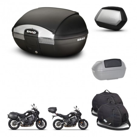 SHAD Maletas SH35 PREMIUM + soporte montaje baul SH45 accesorios KIT-464782