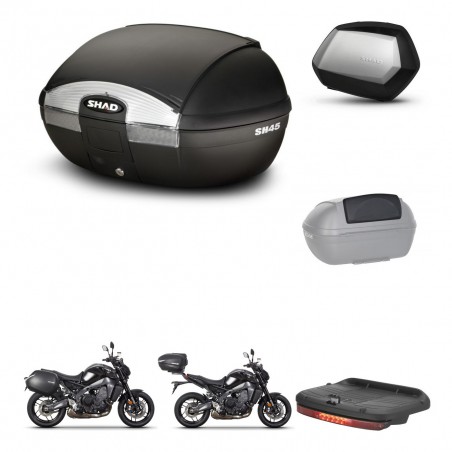 SHAD Maletas SH35 PREMIUM + soporte montaje baul SH45 accesorios KIT-464787