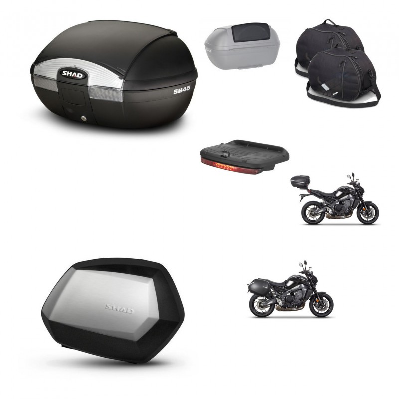 SHAD SH35 PREMIUM suitcases + mounting bracket SH45 trunk accessories KIT-464788
