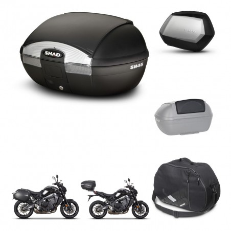 SHAD Maletas SH35 PREMIUM + soporte montaje baul SH45 accesorios KIT-464793
