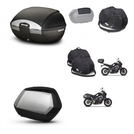 SHAD Maletas SH35 PREMIUM + soporte montaje baul SH45 accesorios KIT-464794
