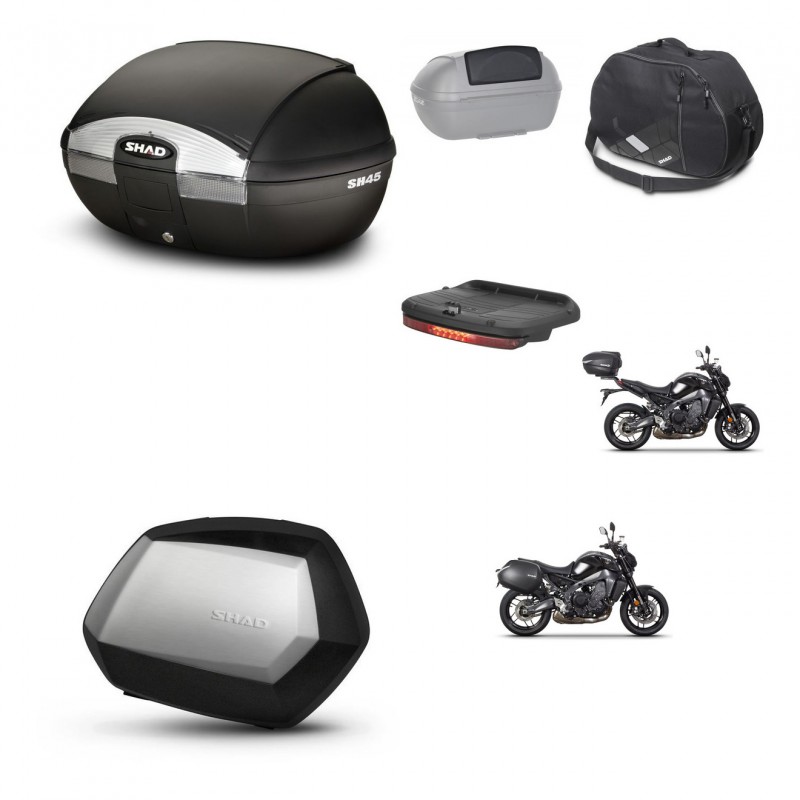 SHAD SH35 PREMIUM suitcases + mounting bracket SH45 trunk accessories KIT-464799
