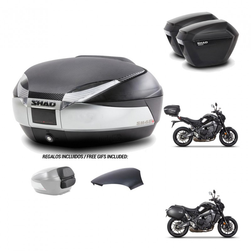 SHAD Suitcases sh23 + mounting bracket trunk SH48 backrest cover KIT-464948