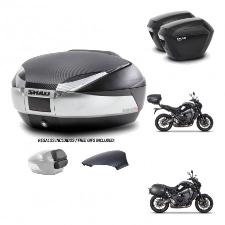 SHAD Maletas sh23 + soporte montaje baul SH48 tapa respaldo KIT-464948