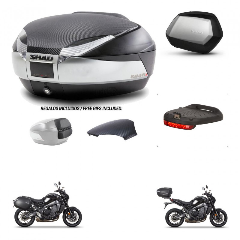 SHAD SH35 PREMIUM suitcases + mounting bracket SH48 trunk backrest cover accessories KIT-464955