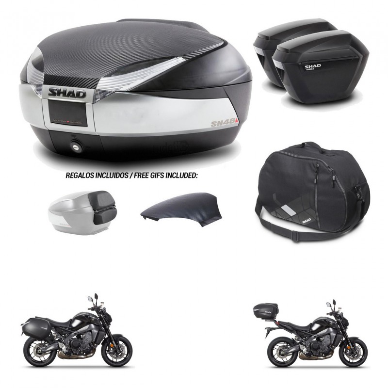 SHAD Suitcases sh23 + mounting bracket trunk SH48 backrest cover accessories KIT-464960
