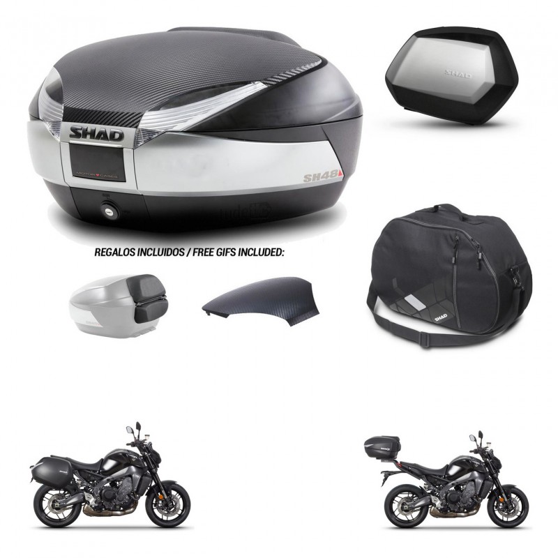 SHAD SH35 PREMIUM suitcases + mounting bracket SH48 trunk backrest cover accessories KIT-464961