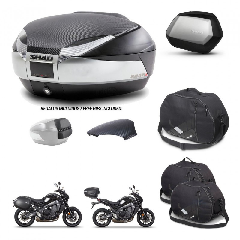 SHAD SH35 PREMIUM suitcases + mounting bracket SH48 trunk backrest cover accessories KIT-464962