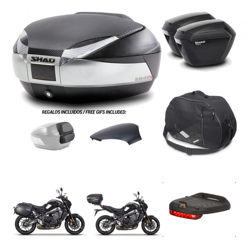 SHAD Suitcases sh23 + mounting bracket trunk SH48 backrest cover accessories KIT-464966