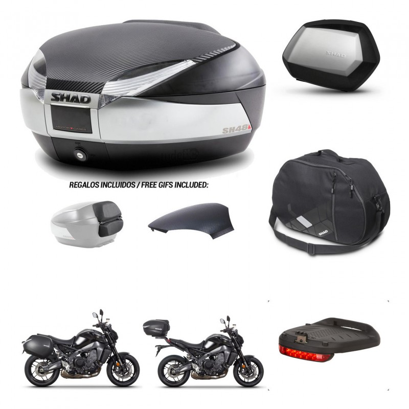 SHAD SH35 PREMIUM suitcases + mounting bracket SH48 trunk backrest cover accessories KIT-464967