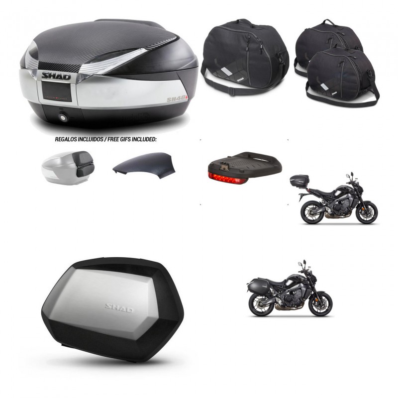 SHAD SH35 PREMIUM suitcases + mounting bracket SH48 trunk backrest cover accessories KIT-464968