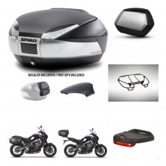 SHAD SH35 PREMIUM suitcases + mounting bracket SH48 trunk backrest cover accessories KIT-464979