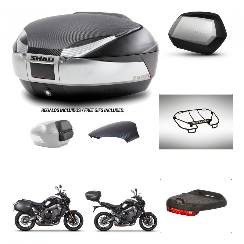 SHAD SH35 PREMIUM suitcases + mounting bracket SH48 trunk backrest cover accessories KIT-464979