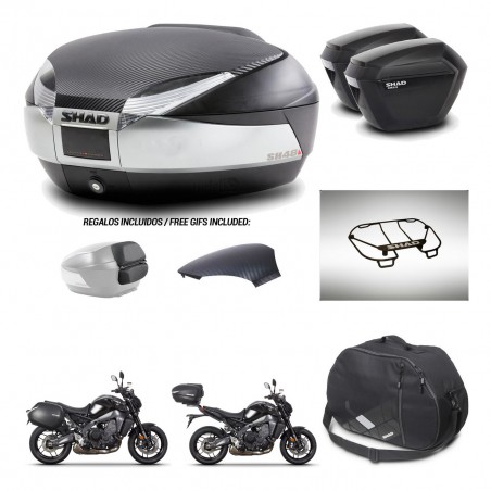 SHAD Suitcases sh23 + mounting bracket trunk SH48 backrest cover accessories KIT-464984