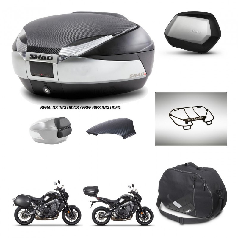 SHAD SH35 PREMIUM suitcases + mounting bracket SH48 trunk backrest cover accessories KIT-464985