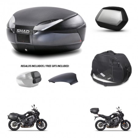 SHAD SH35 PREMIUM suitcases + mounting bracket SH48 trunk backrest cover accessories 49 L KIT-465057