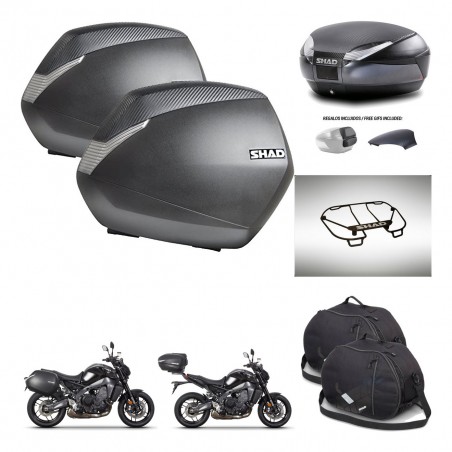 SHAD Baul SH48 tapa respaldo + soporte montaje maletas SH36 accesorios 49 L KIT-465067