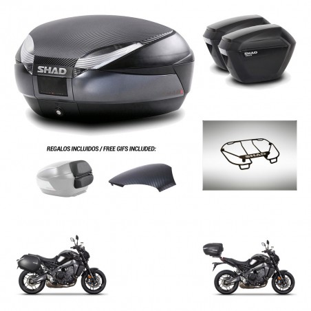 SHAD Suitcases sh23 + mounting bracket trunk SH48 backrest cover accessories 49 L KIT-465068