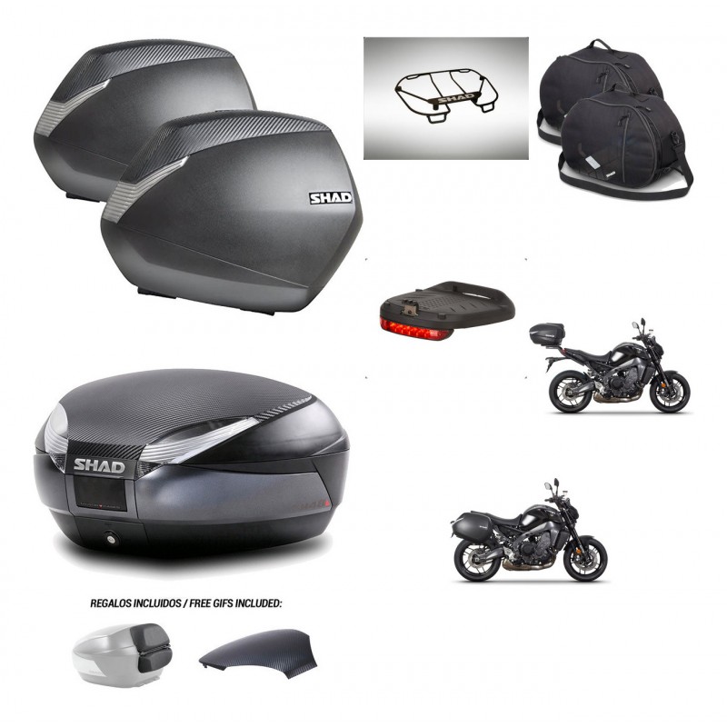 SHAD Baul SH48 tapa respaldo + soporte montaje maletas SH36 accesorios 49 L KIT-465073