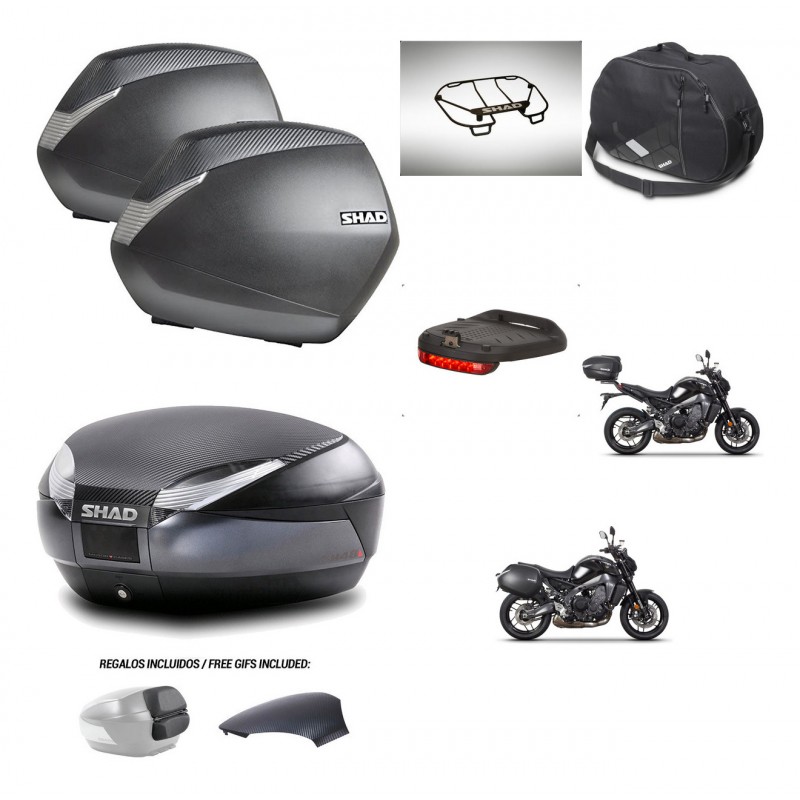 SHAD Baul SH48 tapa respaldo + soporte montaje maletas SH36 accesorios 49 L KIT-465084