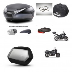 SHAD SH35 PREMIUM suitcases + mounting bracket SH48 trunk backrest cover accessories 49 L KIT-465087