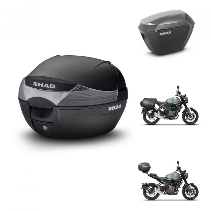 SHAD Maletas sh23 alu + soporte montaje baul SH33 KIT-465147