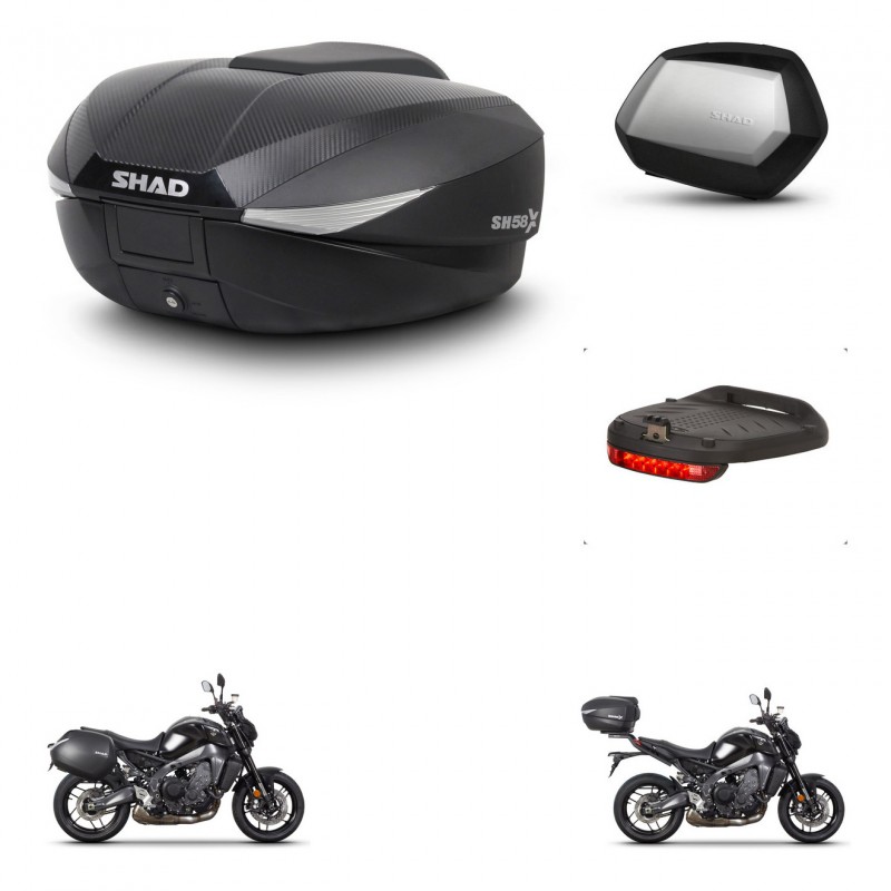 SHAD Maletas SH35 PREMIUM + soporte montaje baul SH58 accesorios KIT-465171